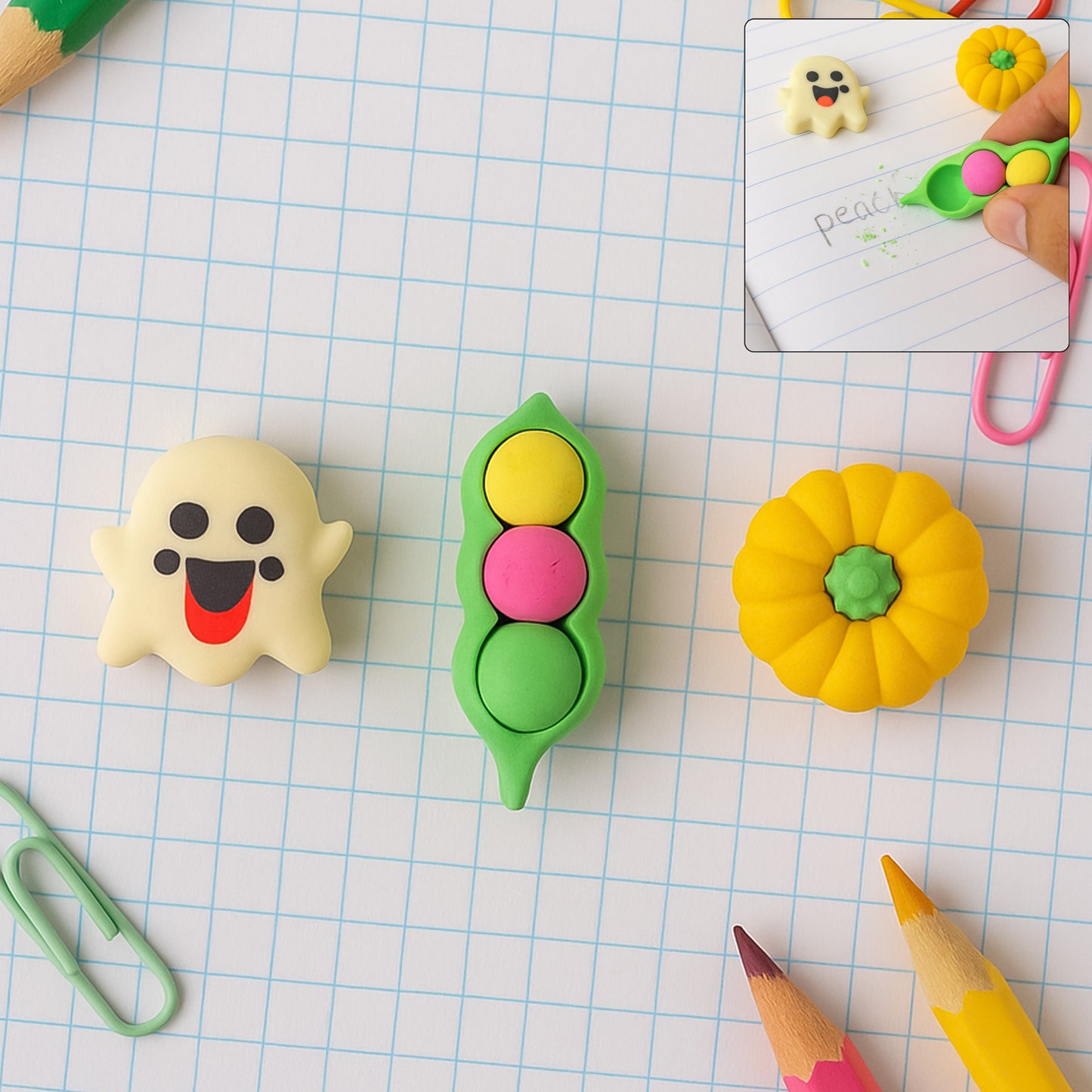 Cute Cartoon Eraser - (1 Pc Mix Design)