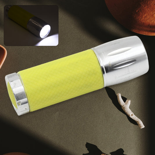 Portable Mini Torch Flashlight 9 Led Powerful High Lumens Pen Light Easy To Carry Portable Pocket Compact Torch For Emergency 3 Battery Operated (Battery Not Included 1 Pc)