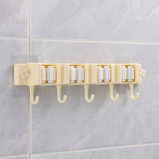 Self-adhesive Wall-mount Broom Mop Holder Rack