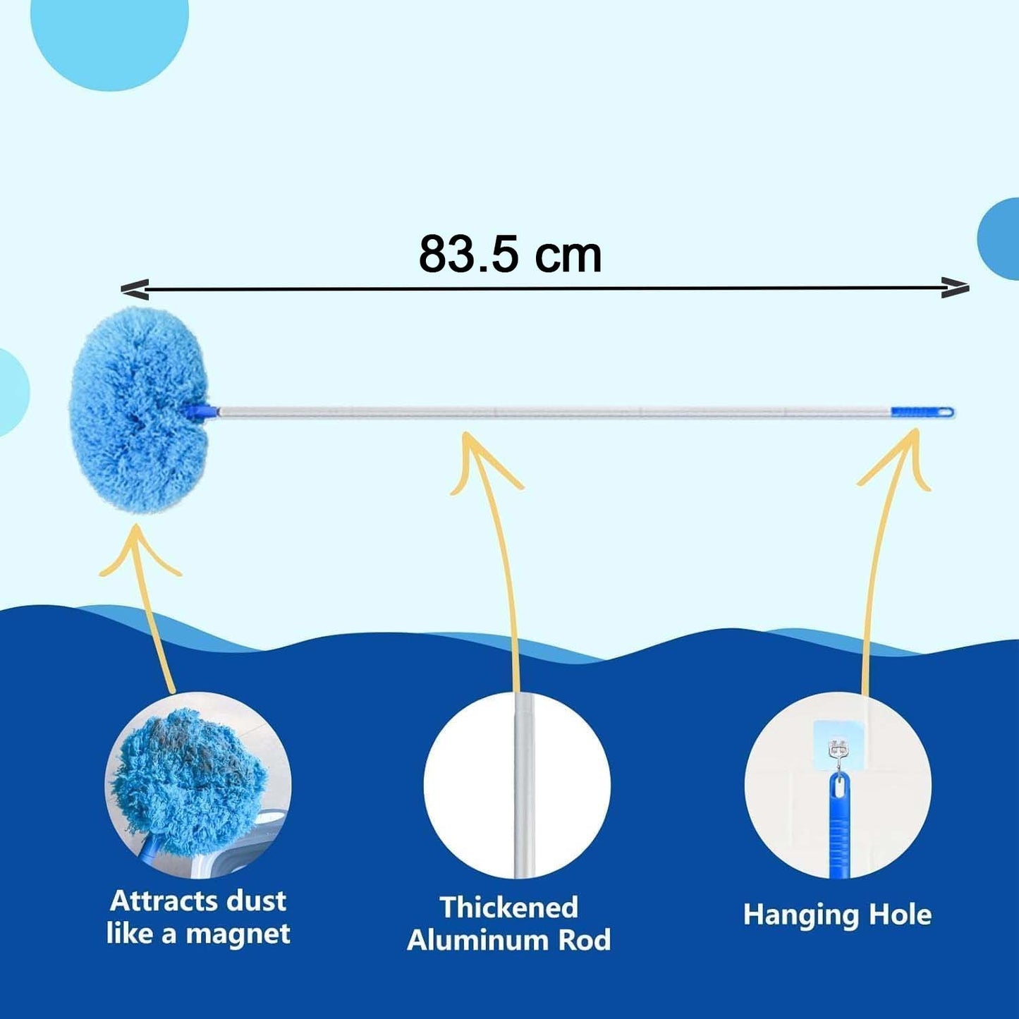 Premium Extendable Round Cleaning Duster (83.5 Cm 1 Pc)