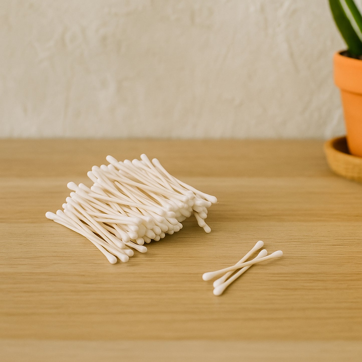 Tulips Paper-stick Cotton Swabs - (100 Pc Set)