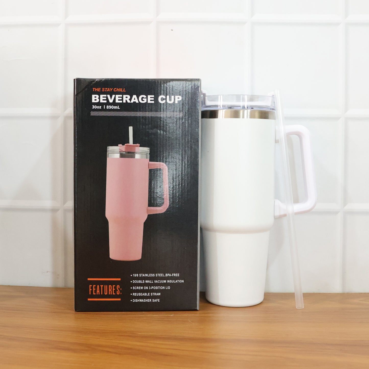 Premium Stainless Steel Vacuum Insulated Travel Mug (890ml 1 Pc)