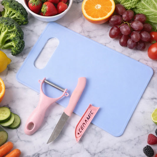 3 In 1 Multipurpose Kitchen Fruit Vegetable Cutting Board Set