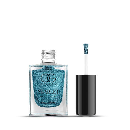 Og Beauty Aqua Bluebell Starlet Glitter Nail Paint (10 Ml 1 Pc)