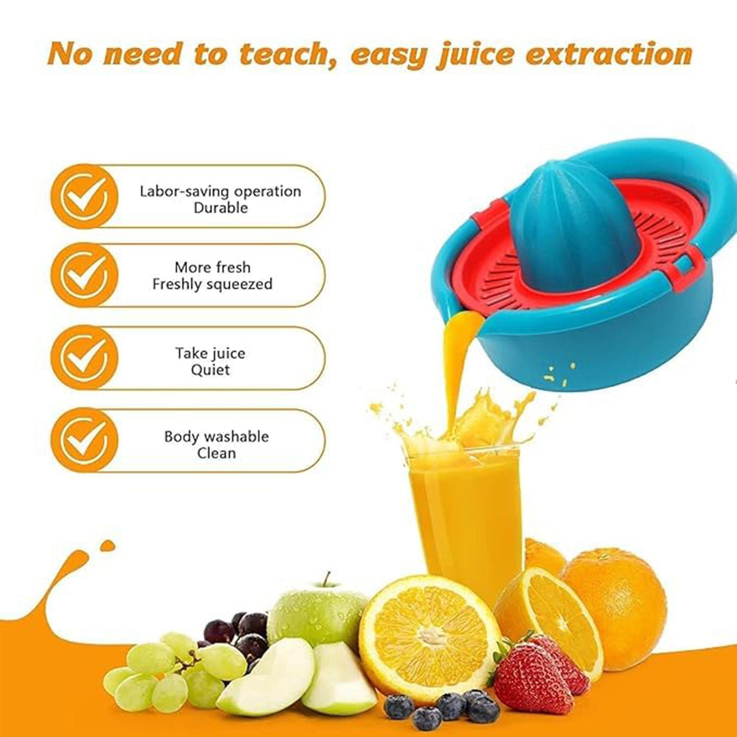 Supermom Premium Manual Hand Press Citrus Juicer (1 Pc)