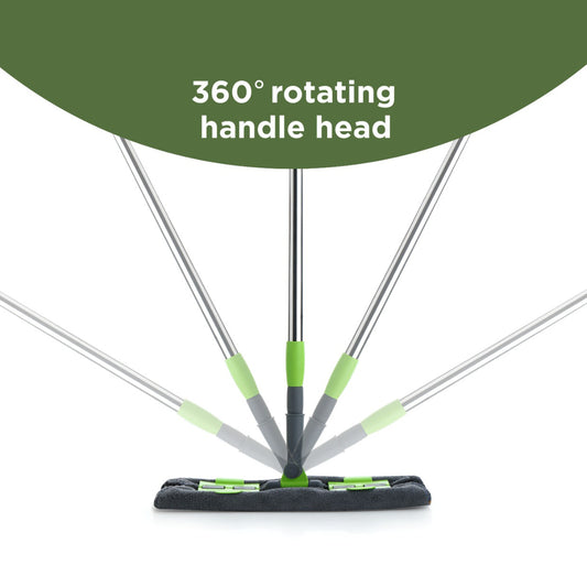 8710 Multipurpose Wet And Dry Cleaning Microfiber Flat Mop Floor Cleaning Mop With 360 Degree Rotating Head And Telescopic Handle Steel Rod Long Handle Dry Mops Standard (1 Piece Multi-colour)