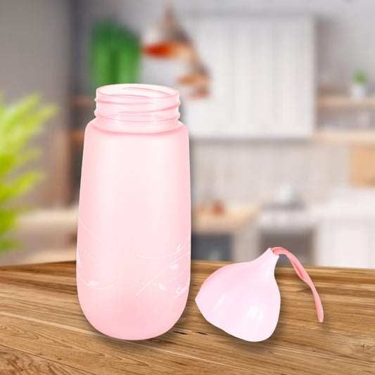 12695 Unique Shape Premium Plastic Water Bottle With Dori Easy To Carry Leakproof Bpa-free Water Plastic Water Bottle For Children Home School (1 Pc 550 Ml)