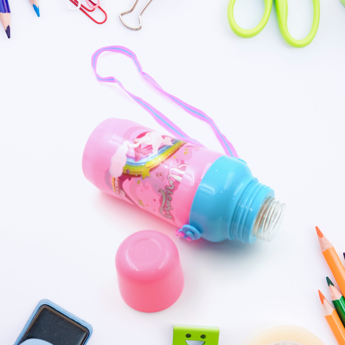 0398 Plastic Sports Insulated Water Bottle With Dori Straw Easy To Carry High Quality Water Bottle Bpa-free Leak-proof For Kids School For Fridge Office Sports School Gym Yoga (1 Pc 500ml)
