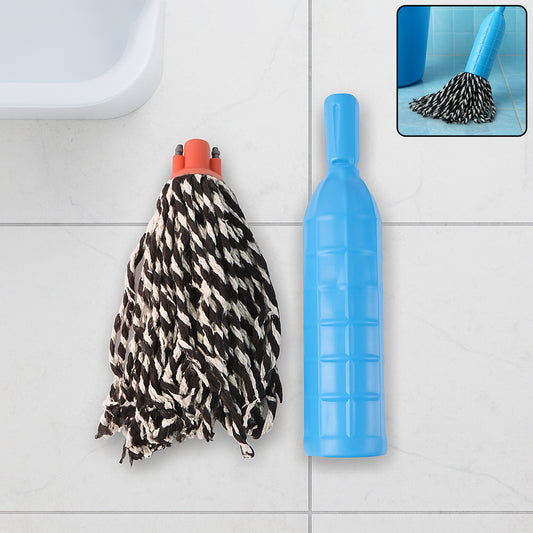 Plastic Mop Refill With Handle Grip Durable Cotton Yarn Floor Cleaning Mop Head For Household And Commercial Use