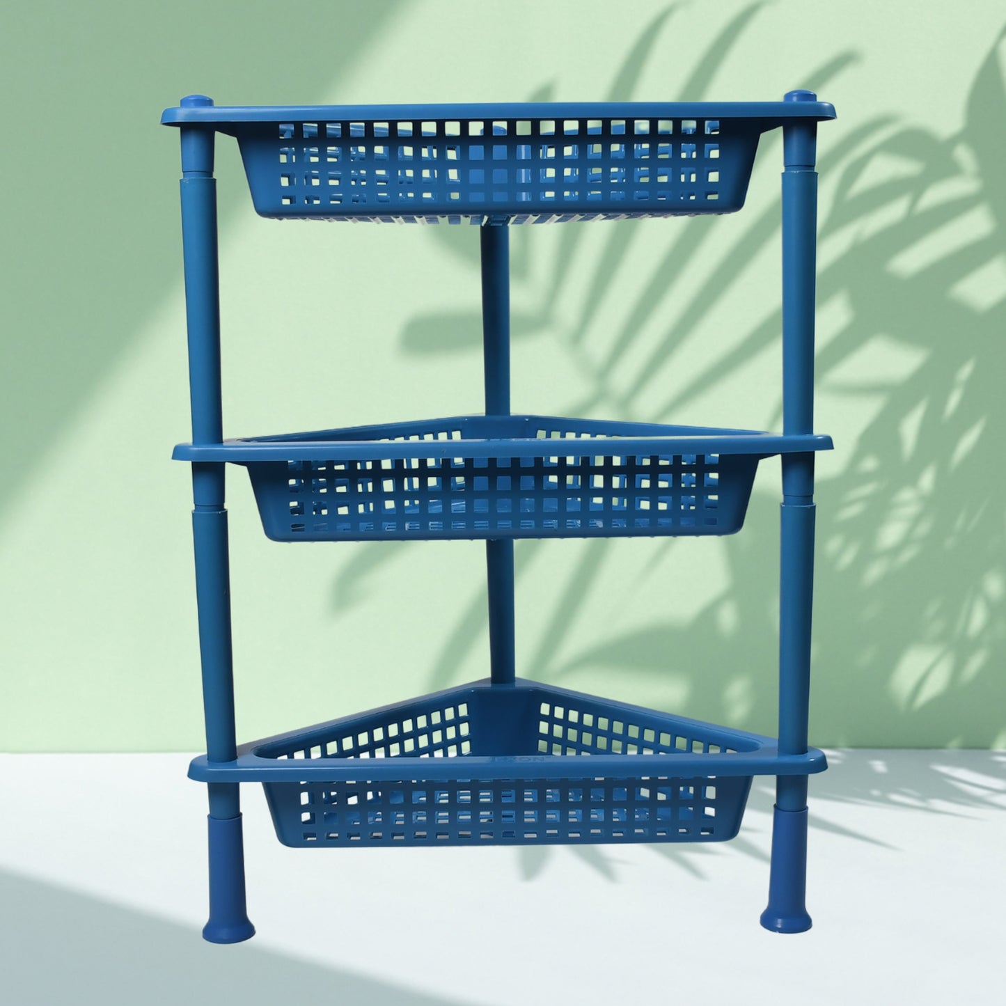 2812 Triangle Storage Plastic 3-tier Rack Shelf For Kitchen Living Room Bathroom Office