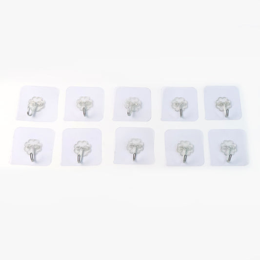 Heavy Duty Flower Adhesive Wall Hooks - (10 Pc Set)