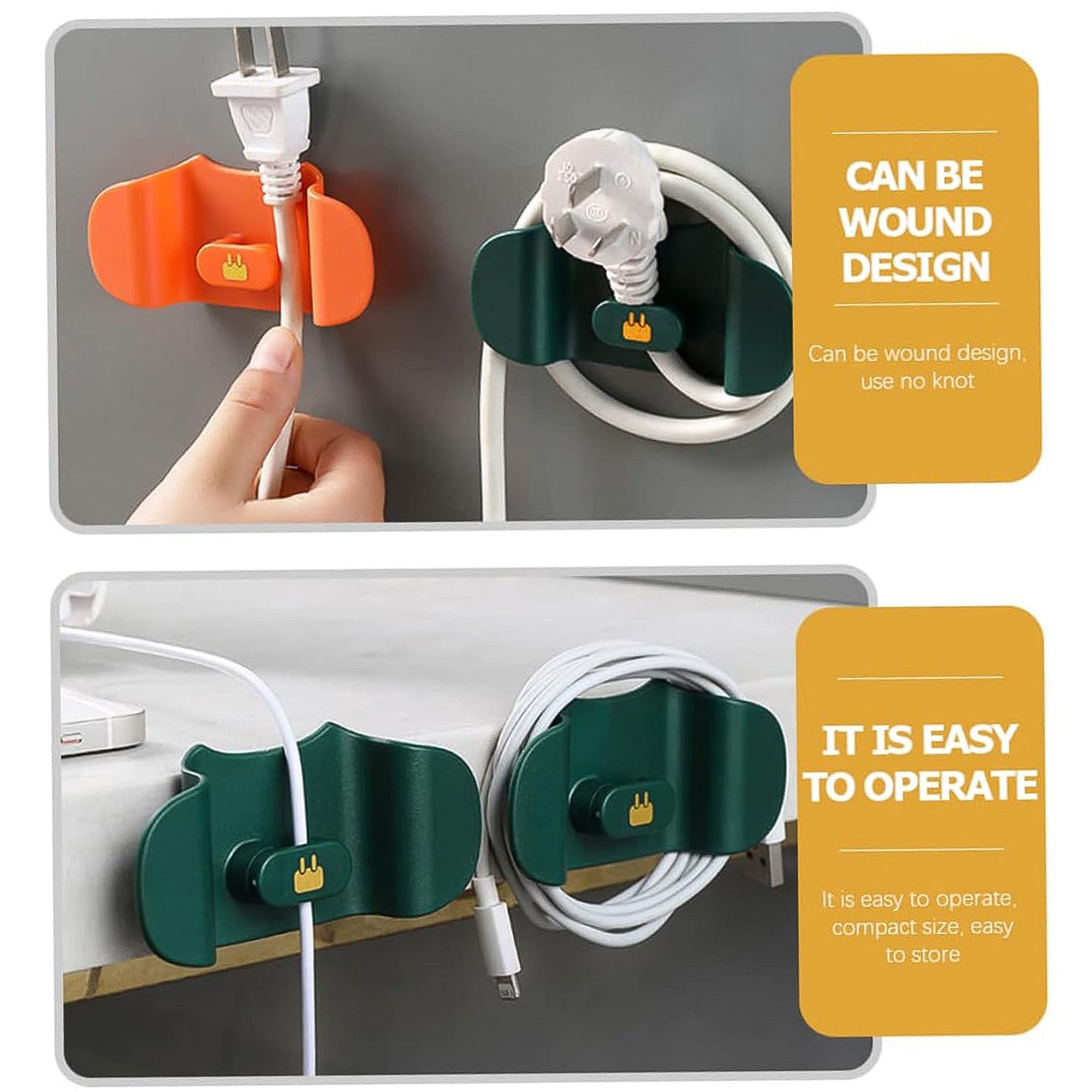Wall Mounted Plug Holder Hook (1 Pc)