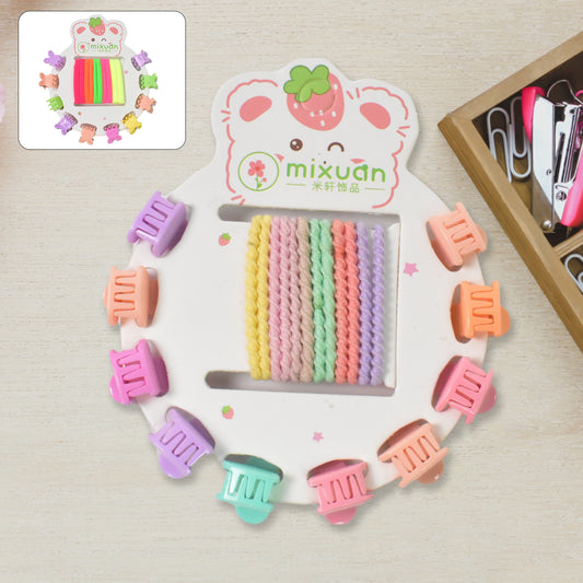 Hair Clips Hairband For Girls Kids Hair Accessories (22 Pcs Set Mix Design)