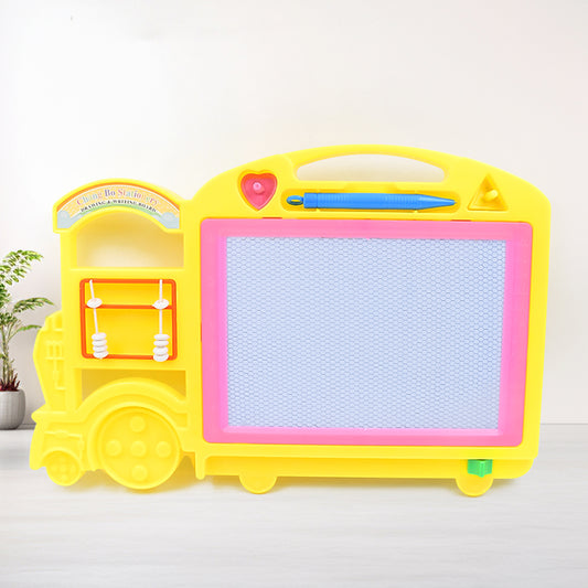 Bus Shape Drawing Writing Slate Board For Kids (1 Pc 32 21 Cm)