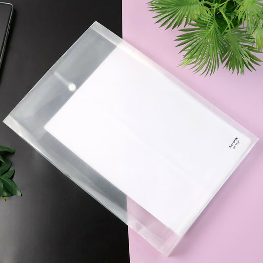 Mix Design Transparent Document Folder A4 Size Clear File Protector (1 Pc)