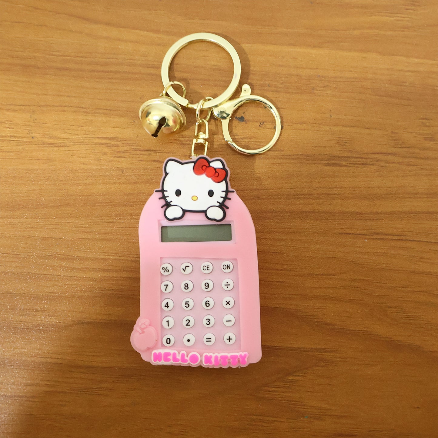 Cute Cartoon Cat Calculator Keychain With Mini Digital Display (1 Pc)