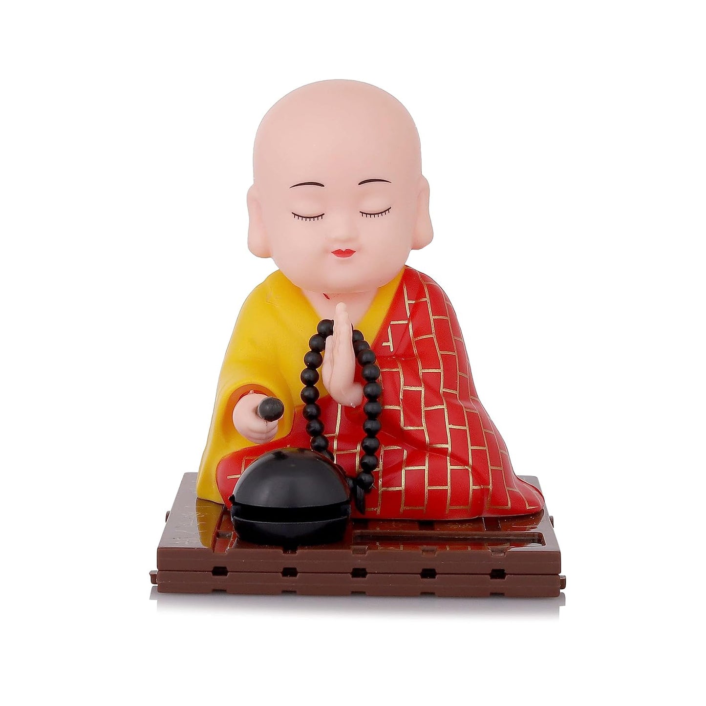 Red Solar Powered Sitting Buddha Statue (1 Pc Medium)