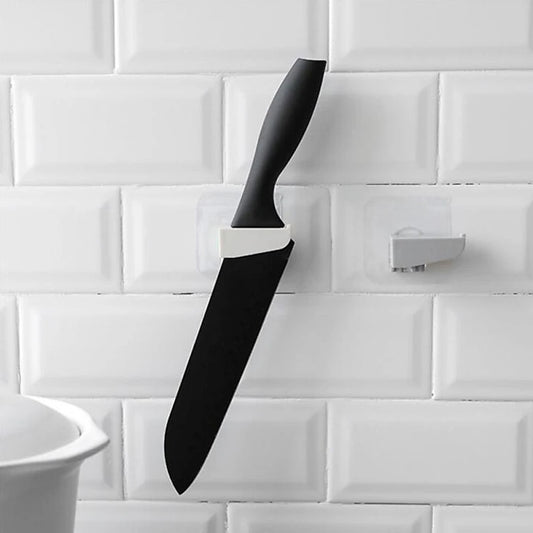 5733 Punch-free Wall Hanging Knife Holder Stand Knife Holder Kitchen Supplies Tool Holder Insert Knife Shelf Storage Rack (1 Pc )