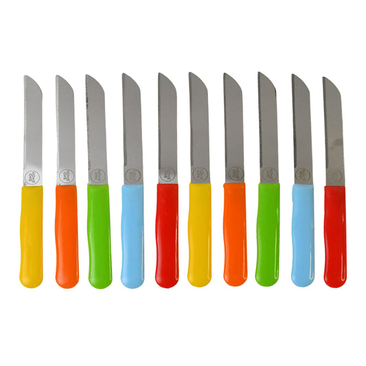 Premium Quality Stainless Steel Handle Plain Knife (10 Pc 1 Set)