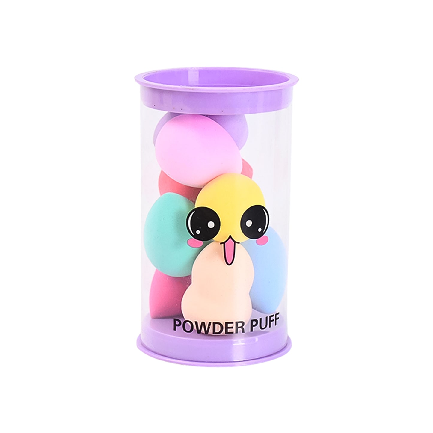 Makeup Beauty Powder Puff (8 Pcs Set With Case Mix Color)
