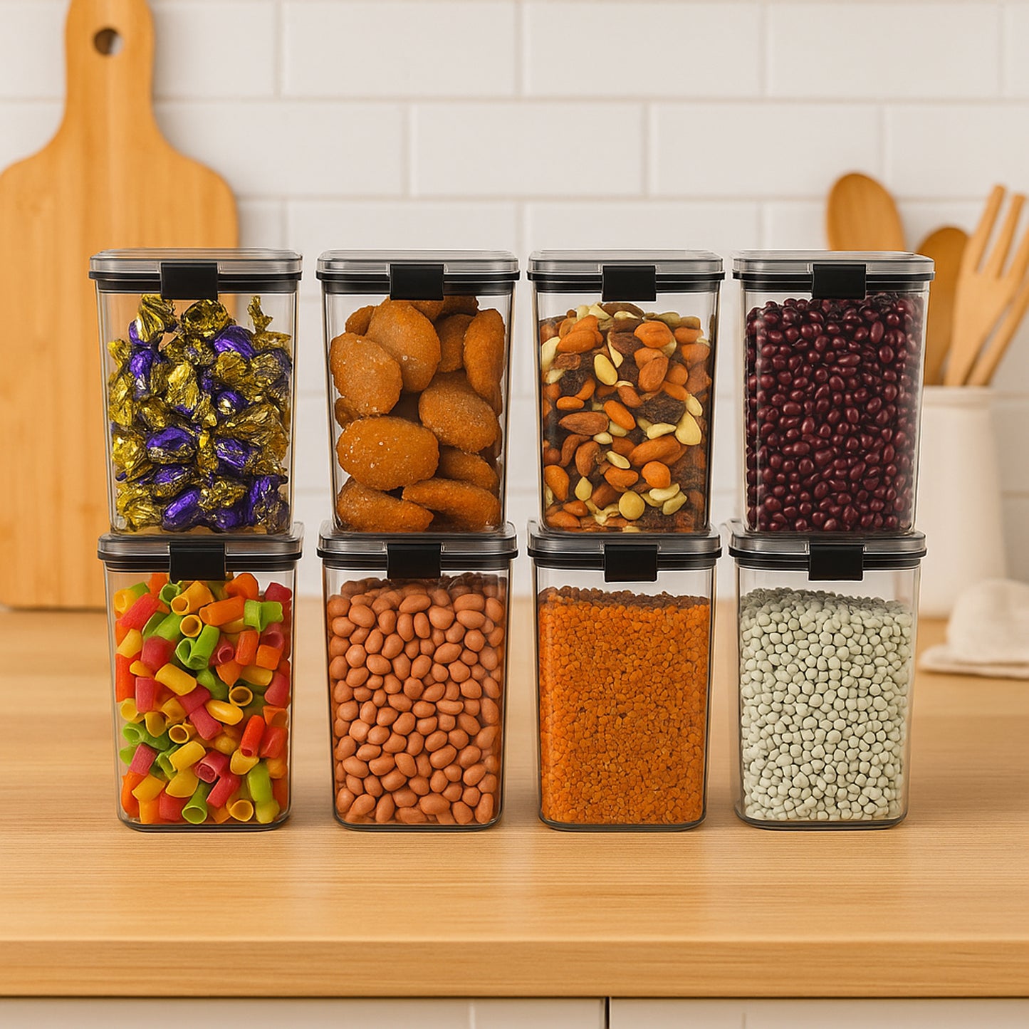 1200 Ml Airtight Lock Lock Food Storage Container Set 2 Piece