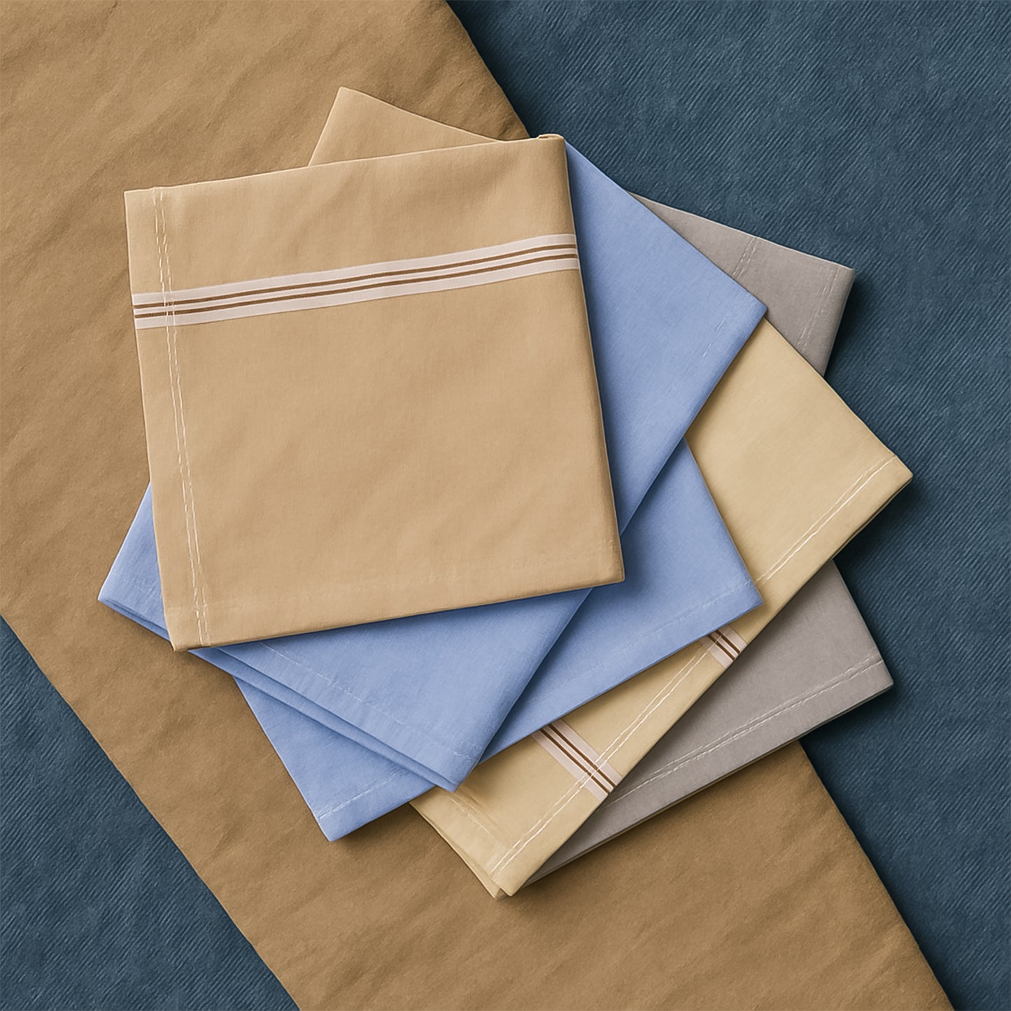 Premium Quality Soft Cotton Mens Handkerchief (40x40 Cm 1 Pc)