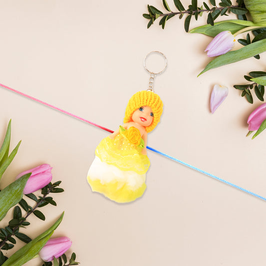 Multifunction Doll Rakhi For Kids Cute Soft Toy Rakhi With Keychain Use Decorative Fancy Rakhi Cum Keyring For Boys Girls