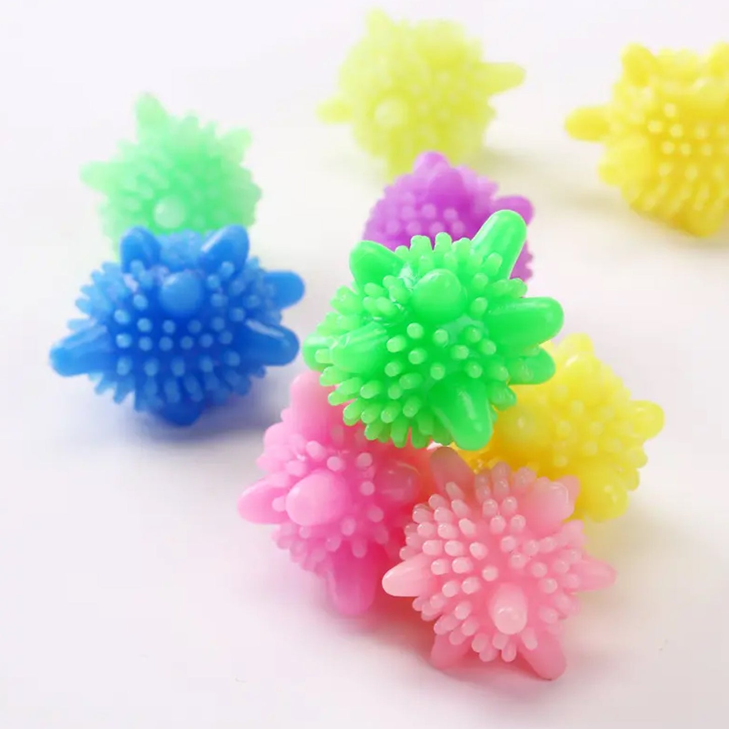 8737 Soft Star Washing Machine Laundry Dryer Balls Laundry Ball For Household Cleaning Washing Machine Clothes Softener (10 Pcs Multi Color)
