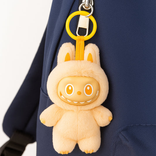 Plush Toy Cartoon Keychain With Hook Assorted Colorful Animal Design 1 Pc (Mix Design)