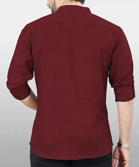 Men's Slim Fit Full Sleeve Cotton Short Kurta Pack of 1