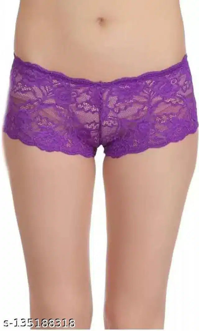 Net Briefs for Women (Purple, S)