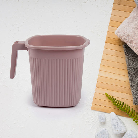 Plastic Square Bath Water Mug (4 Pc 1000 Ml Mix Color)