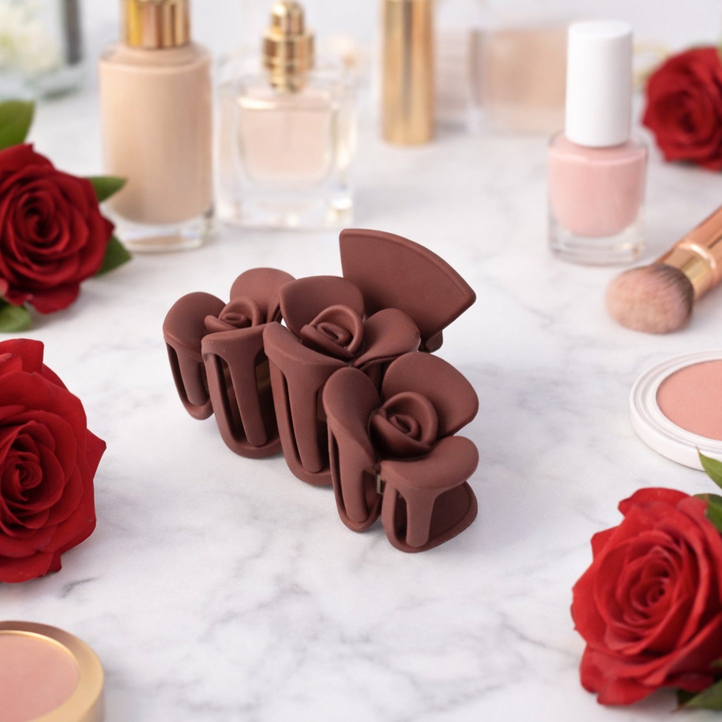 Elegant Rose-shaped Hair Claw Clip For Women Girls (1 Pc)