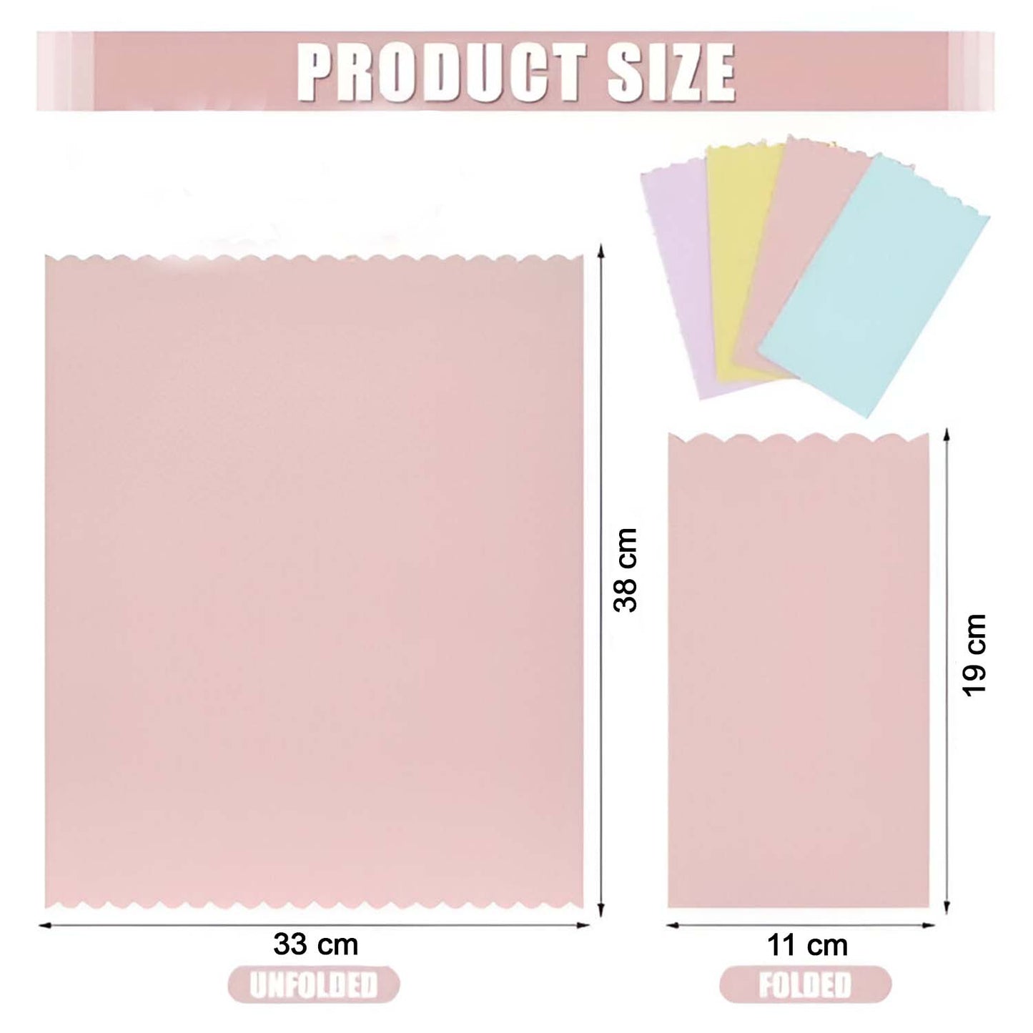 Multicolor Decorative Baking Paper Sheets (38 X 33 Cm 200 Pc)