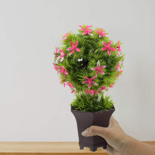 Wild Artificial Flower Plants With Cute Pot Flower Plant For Home Office Decor Tabletop And Desk Decoration Artificial Flower For Balcony Indoor Decor Plants For Living Room (1 Pc)