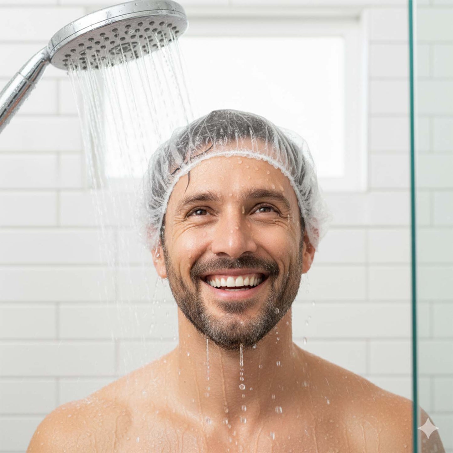 Disposable Mens Hair Protection Shower Cap Head Cover (5 Pc)