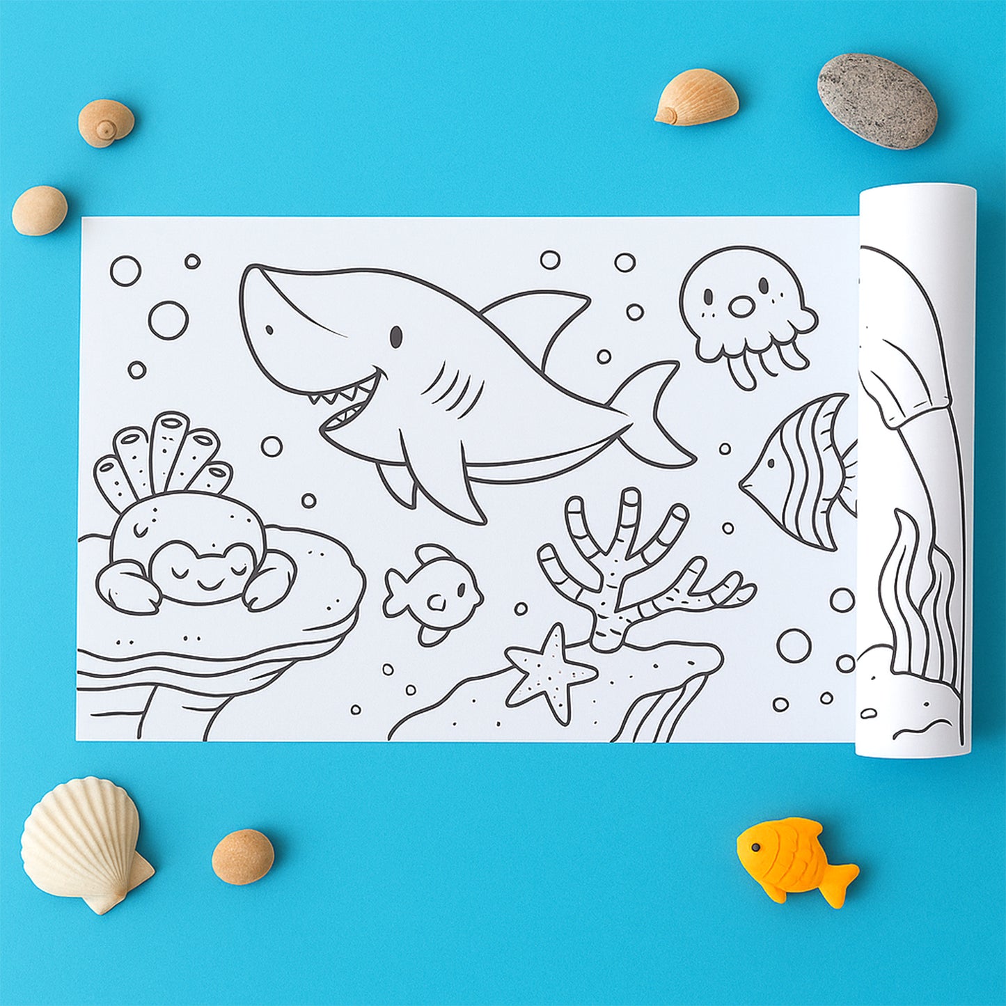 Fun And Educational Coloring Roll (1 Pc)