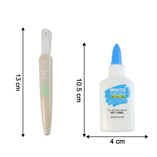 Multipurpose Craft Glue Correction Pen Combo (1 Set)