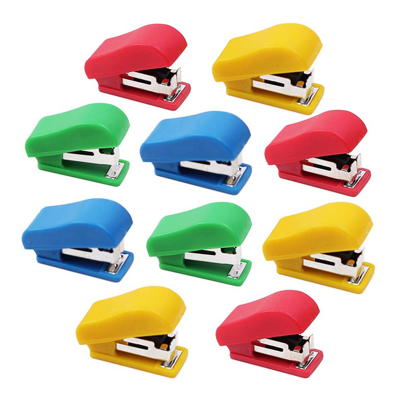 Mini Stapler Set With Staples Assorted Colors No.10 Staplers With Pins (20 Pcs Set)