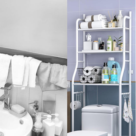 8803 Multi-layer The Toilet Storage Rack Metal Bathroom Shelf Space Saving Organizer For Laundry Room Wash Basin Floor Stand