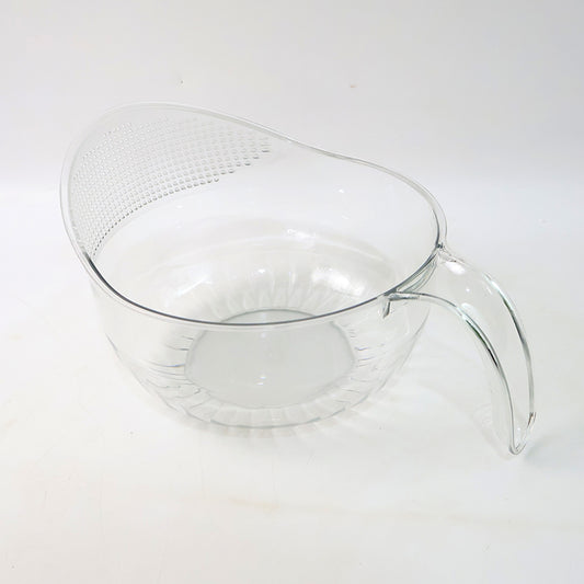 Supermom Multipurpose Transparent Plastic Bowl Basket With Handle (1 Pc)