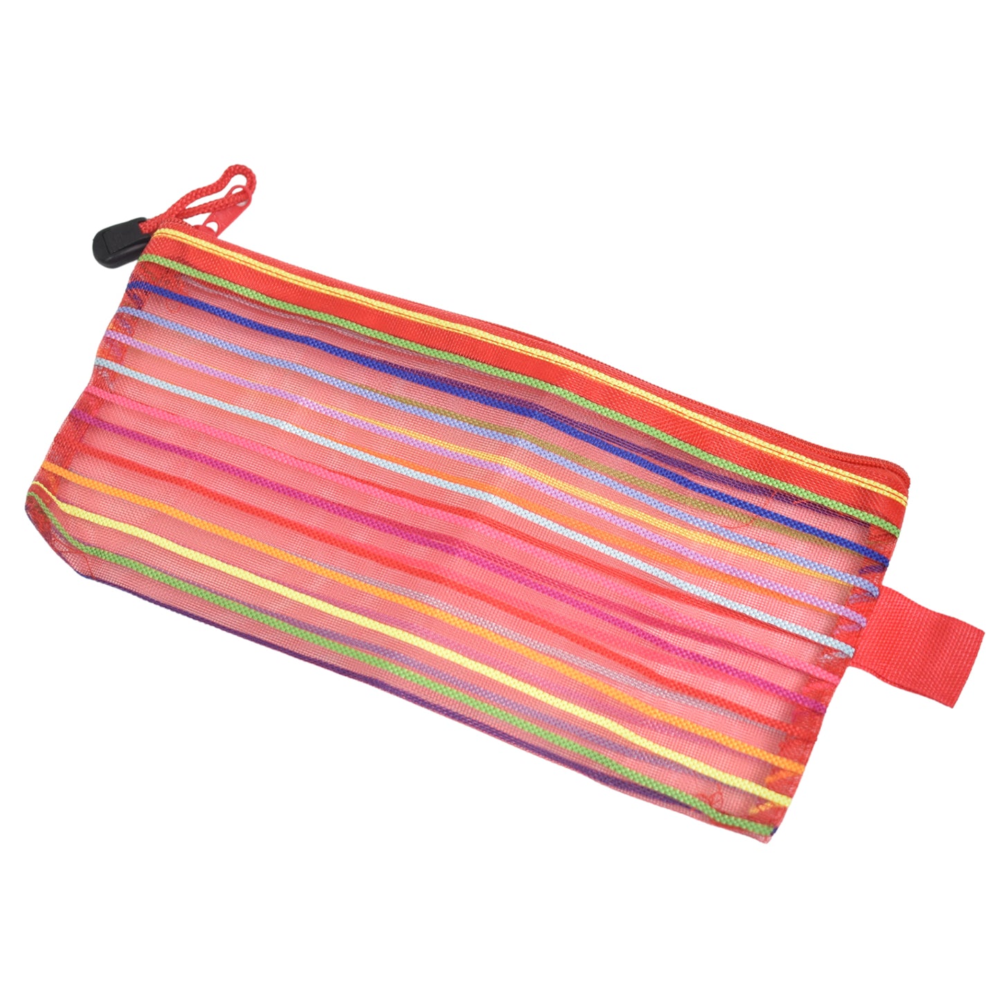 Transparent Zippered Nylon Mesh Multi Purpose Pouch Purse