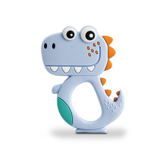 Silicone Dinosaur Teether For Baby (1 Pc Mix Design Color)