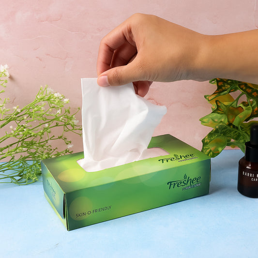 Freshee Premium Skin-friendly Facial Tissues 100 Pc Box (18 X 20 Cm)