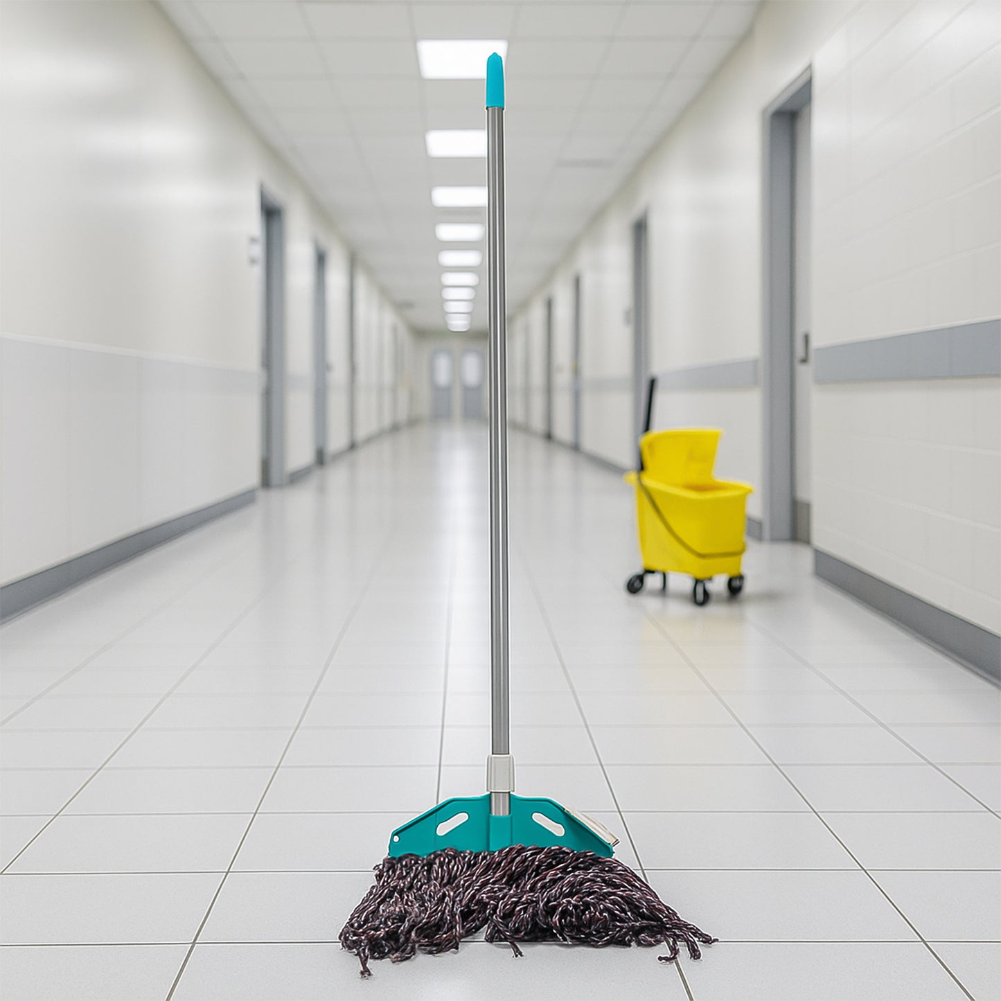 Premium Cotton Yarn Floor Cleaning Mop With Long Handle (1 Pc)