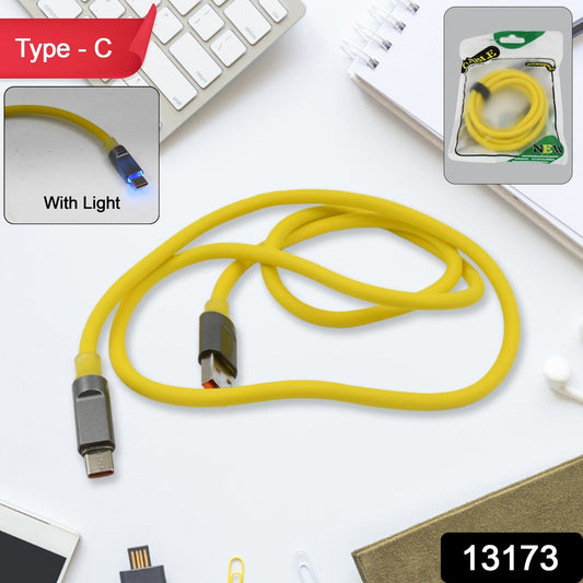 Type C Data Cable Fast Charging With Light (1 Mtr. 1 Pc)