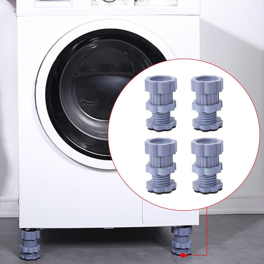 Washing Machine Support Anti Vibration Washing Machine Support Adjustable Washer Anti Vibrasion Pads Washer Dryer Pedestalswashing Machine Accessory Anti- Skid Pad Pvc Lifting Pad Non-slip ( 4 Pc Set 1pc )