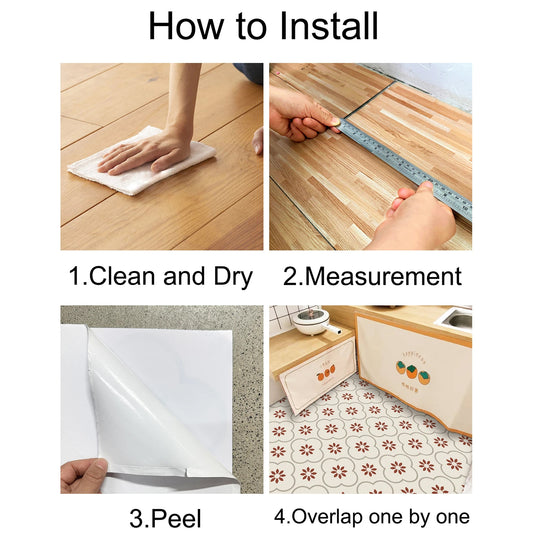 Peel And Stick Floor Tiles Kitchen Bathroom Backsplash Sticker Detachable Waterproof Diy Tile Stickers For Wall Decoration Tiles Home Decoration (8x8 Inch 10 Pcs Set)