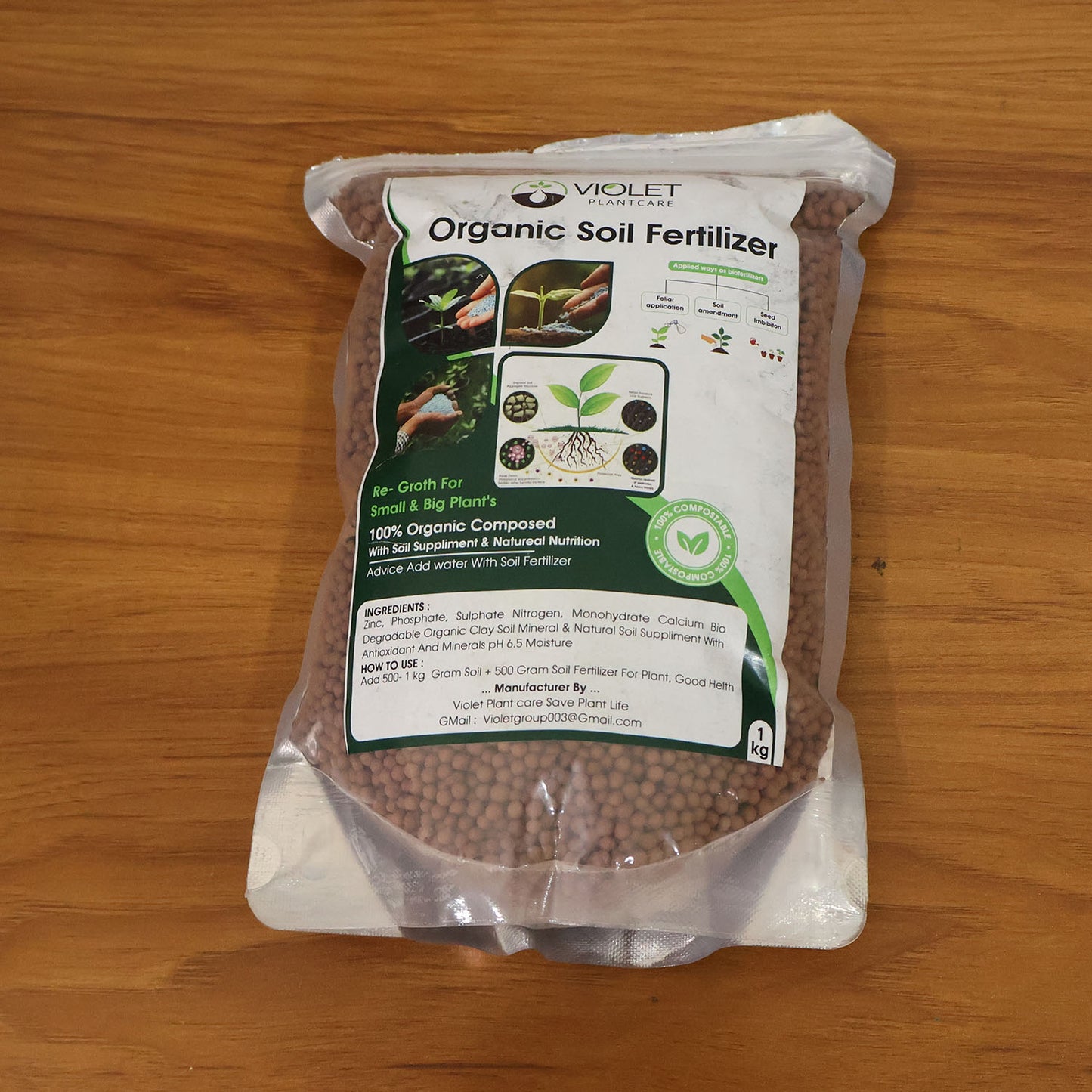 Red Organic Soil Fertilizer Granules (1 Kg Pack)