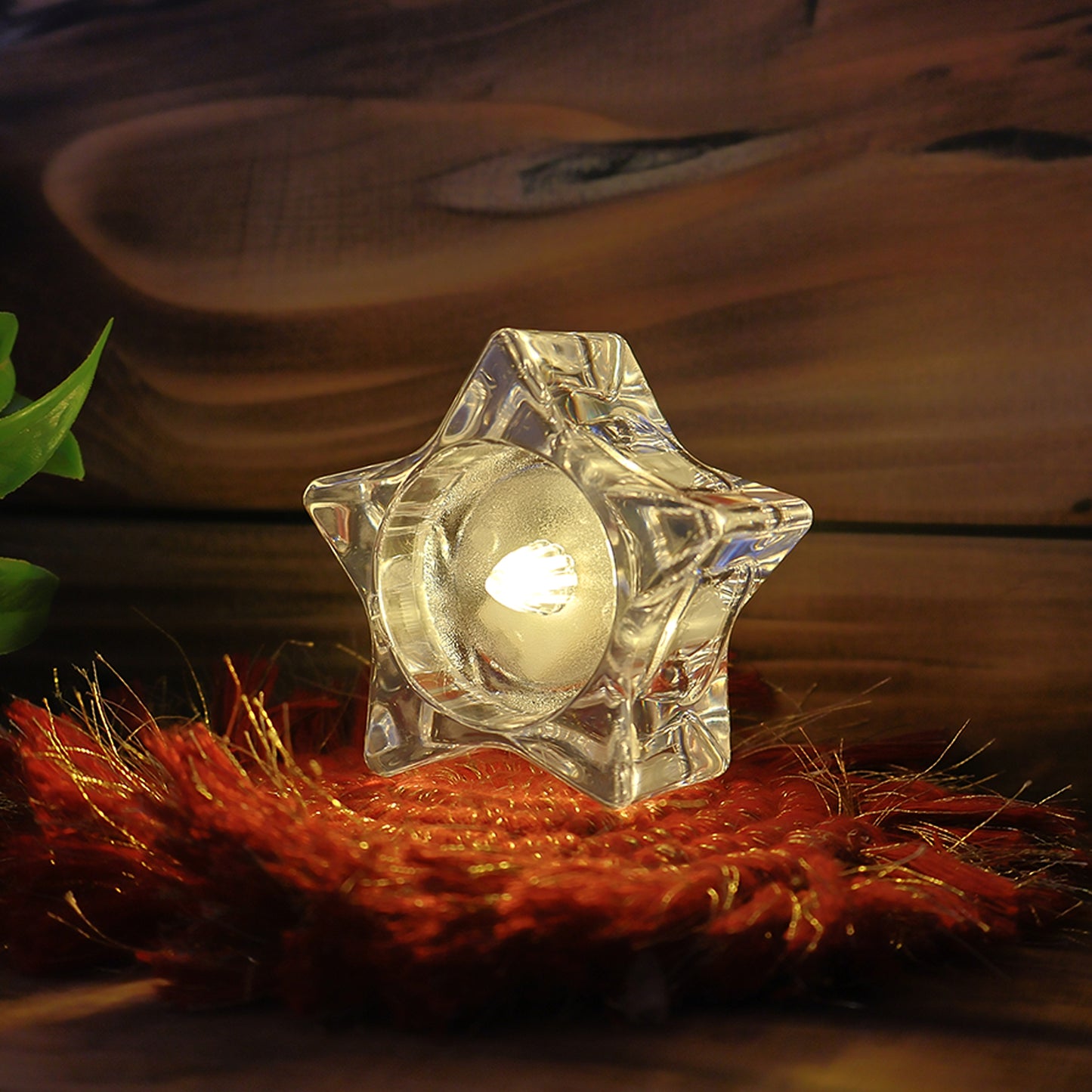 Flameless Star-shaped Led Candles (4 Pc Set)